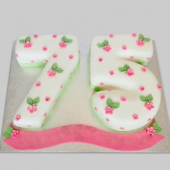 25Th Number Cake | bakehoney.com